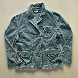 Sashimi Sky Blue Corduroy Shacket Button Front Pocket Jacket Size S